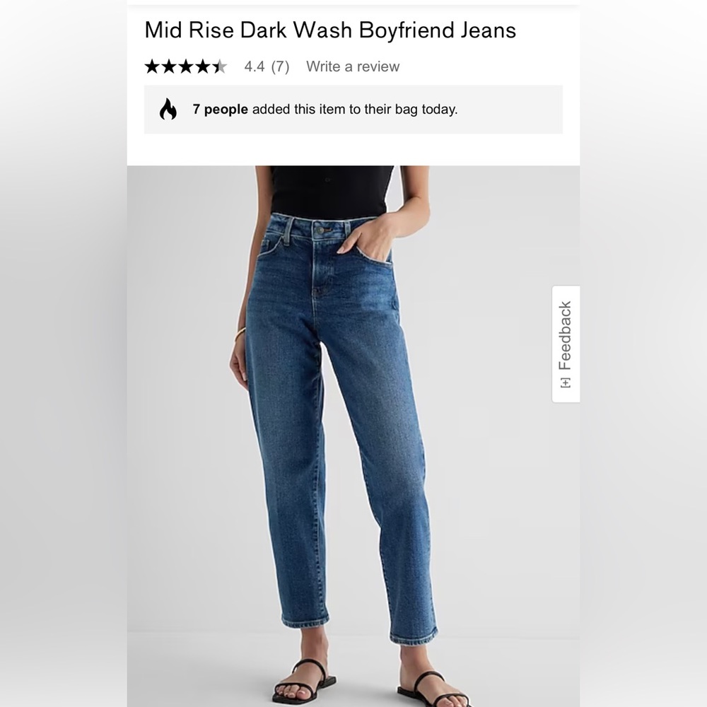 Mid Rise Boyfriend Jeans size 6R